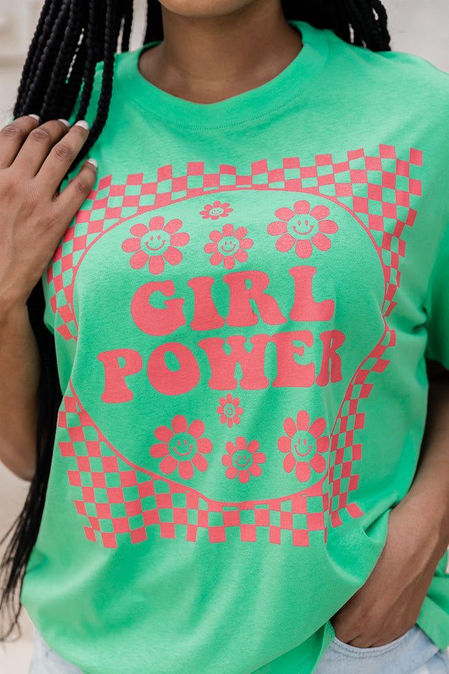 Girl Power Green Oversized Graphic Tee sold by Pink Lily product image thumbnail 2