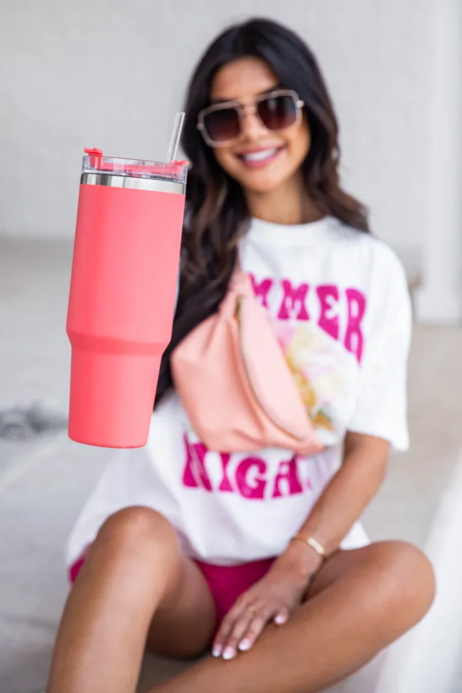 Summer Nights White Graphic Tee sold by Pink Lily product image thumbnail 2