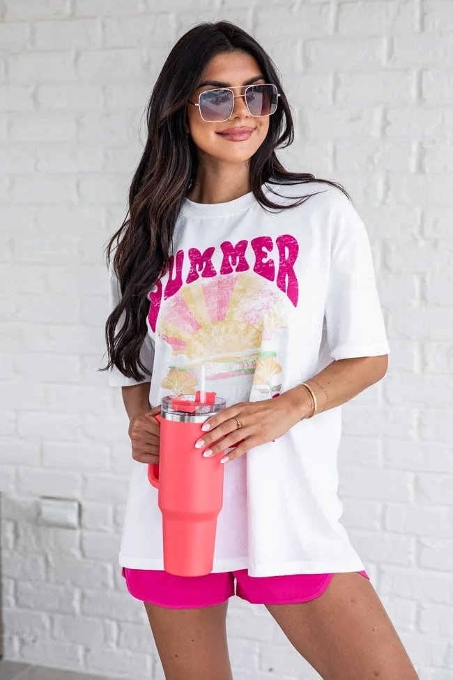 Summer Nights White Graphic Tee sold by Pink Lily product image thumbnail 3