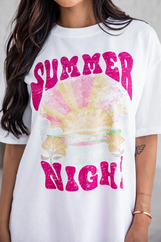 Summer Nights White Graphic Tee sold by Pink Lily product image thumbnail 5
