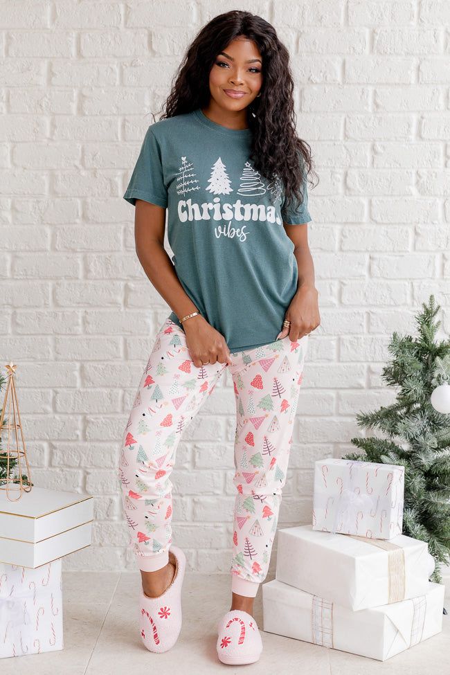 Christmas Vibes Dark Green Graphic Tee sold by Pink Lily product image thumbnail 2