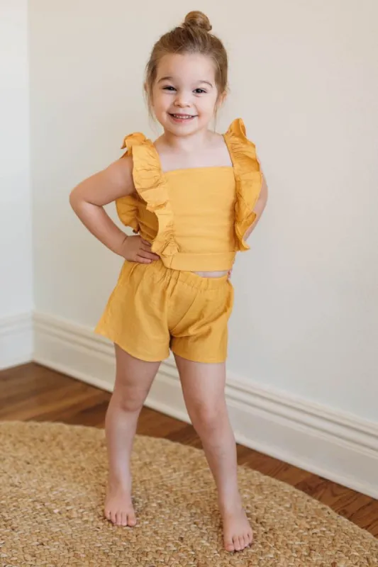 Know For Sure Girls Yellow Two Piece Set FINAL SALE sold by Pink Lily