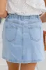 I've Been Thinking Light Wash Denim Paper Bag Waist Mini Skirt sold by Pink Lily