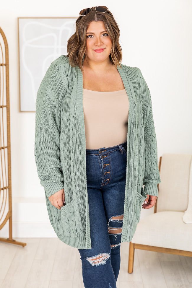 Won't Change My Heart Sage Cardigan sold by Pink Lily product image thumbnail 9
