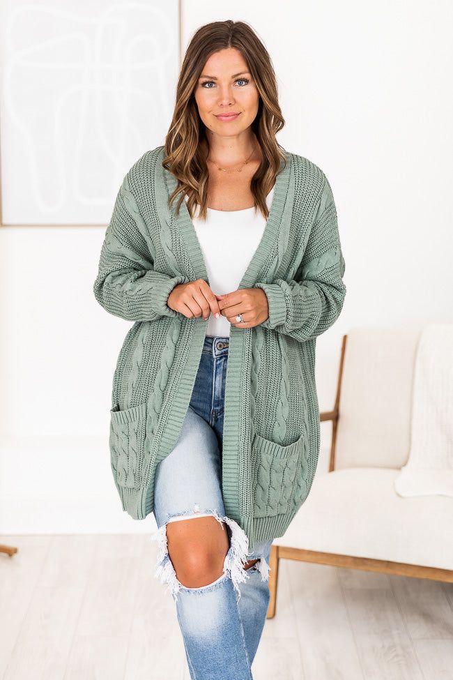 Won't Change My Heart Sage Cardigan sold by Pink Lily product image thumbnail 5