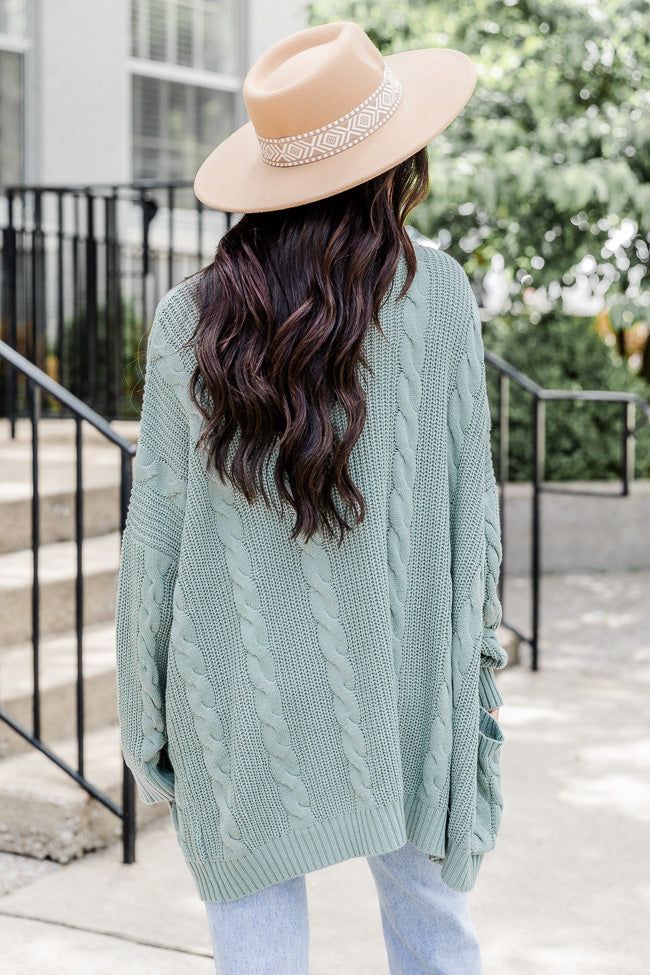 Won't Change My Heart Sage Cardigan sold by Pink Lily product image thumbnail 3