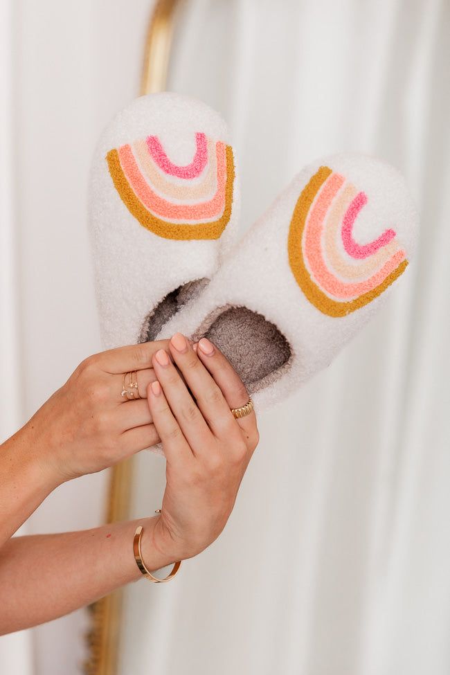 Rainbow Slippers sold by Pink Lily