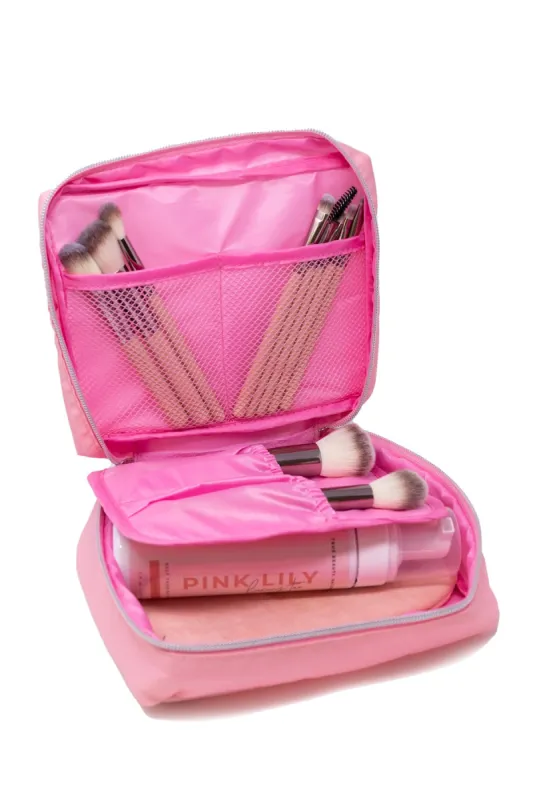 Change Up My Look Blush Makeup Bag FINAL SALE sold by Pink Lily