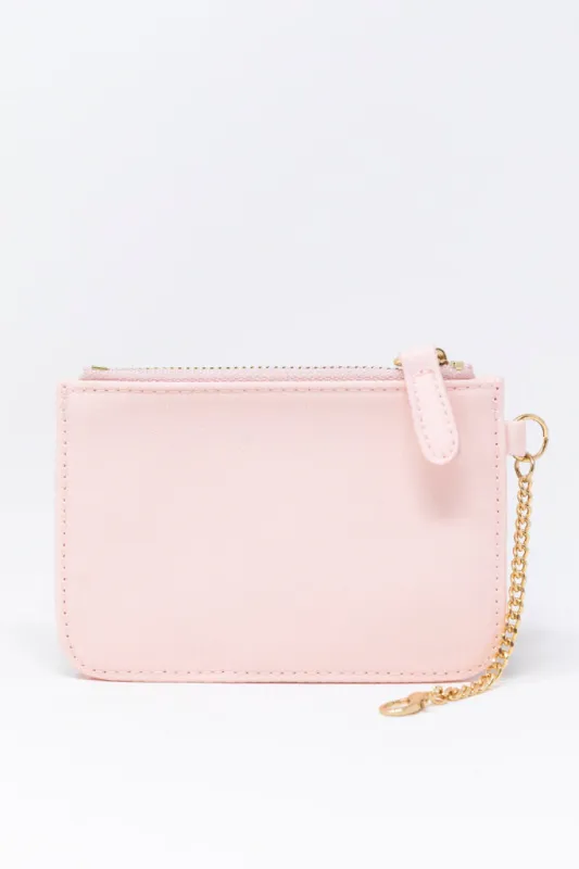 On My Way Out Blush Mini Keychain Wallet FINAL SALE sold by Pink Lily