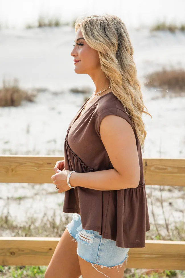 Treasured Times Brown Oversized Knit Top SALE sold by Pink Lily product image thumbnail 3