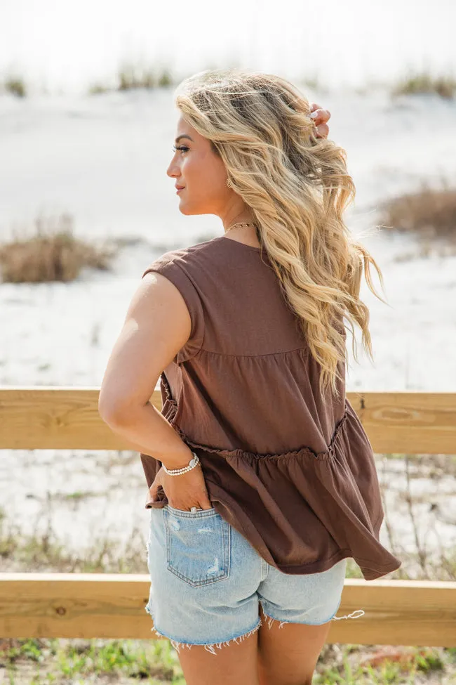 Treasured Times Brown Oversized Knit Top SALE sold by Pink Lily product image thumbnail 4