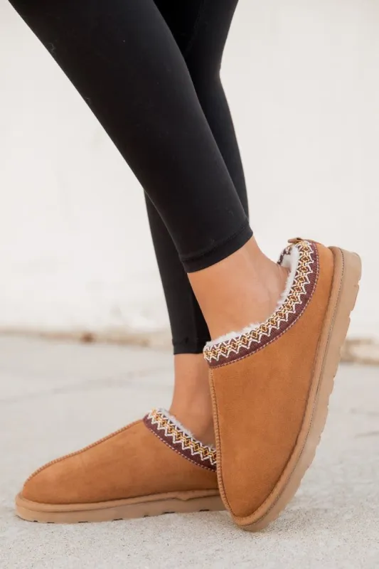 Carlee Chestnut Slipper made by Pink Lily