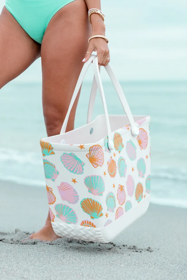 Rubber Beach Tote Bag in Shell Yeah sold by Pink Lily product image thumbnail 2
