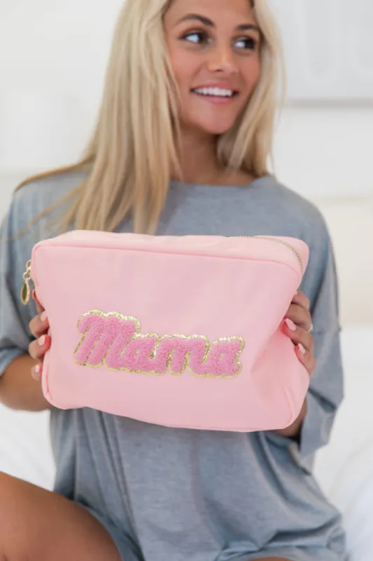 Pink "Mama" Travel Pouch sold by Pink Lily