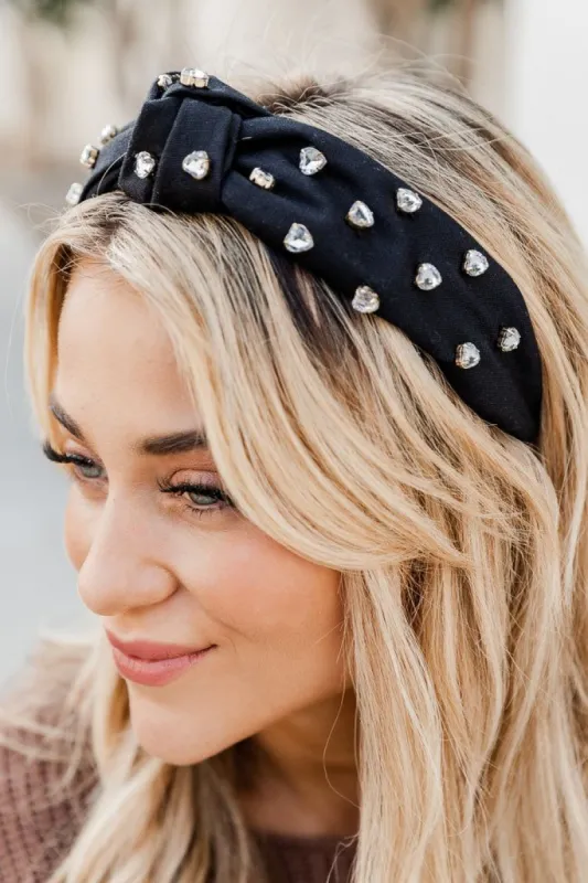 Undying Love Black Rhinestone Headband FINAL SALE sold by Pink Lily