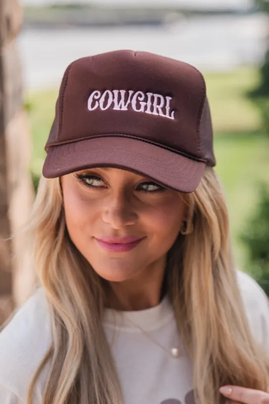Cowgirl Brown Trucker Hat sold by Pink Lily