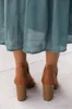 Cara Camel Open Toe Booties FINAL SALE sold by Pink Lily