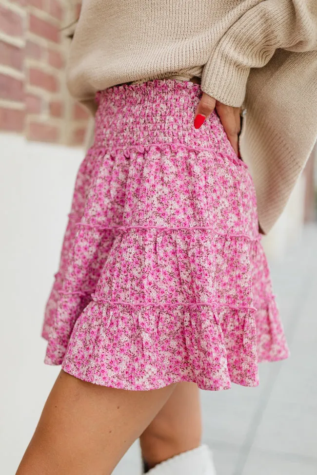 Through The Garden Mauve Floral Mini Skort sold by Pink Lily product image thumbnail 3