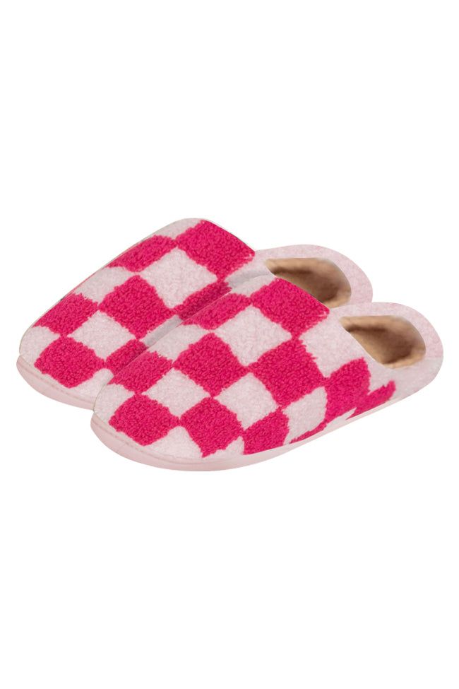 Pink Tonal Checkered Slippers sold by Pink Lily product image thumbnail 4