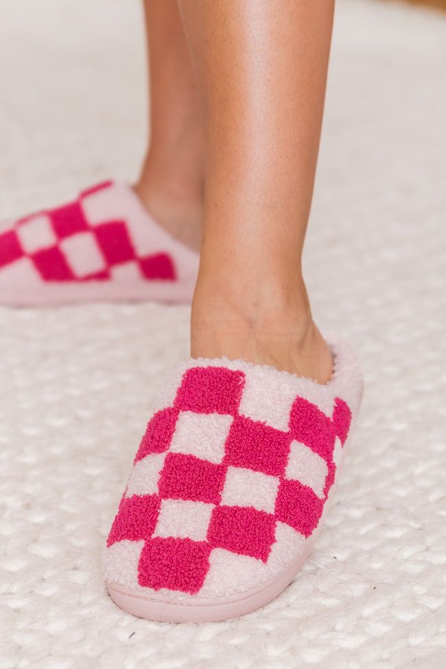 Pink Tonal Checkered Slippers sold by Pink Lily product image thumbnail 3