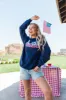 American Sweetheart Navy Oversized Graphic Sweatshirt sold by Pink Lily
