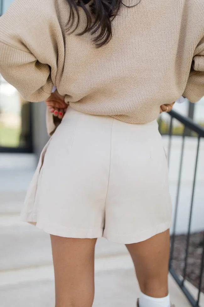 Follow The Tempo Champagne Pleated Side Skort FINAL SALE sold by Pink Lily product image thumbnail 4