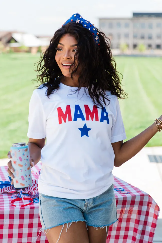 Mama Star White Graphic Tee SALE sold by Pink Lily product image thumbnail 4