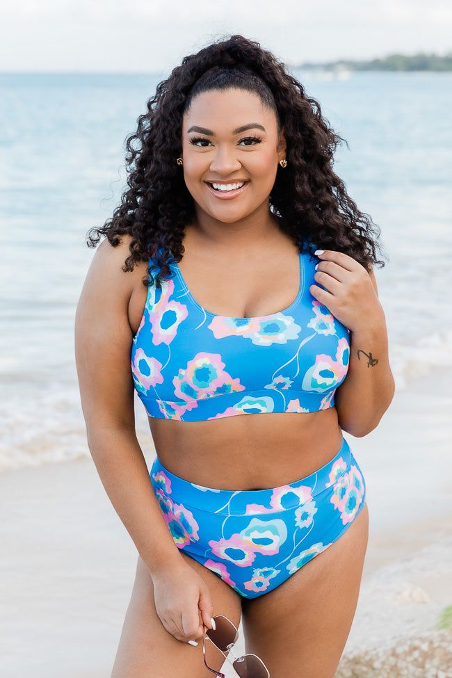 Tried And Tropical Blue Floral Bikini Top FINAL SALE sold by Pink Lily product image thumbnail 6