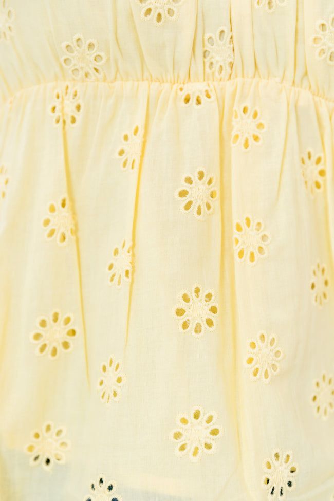 Summer Soiree Yellow Eyelet Tank sold by Pink Lily product image thumbnail 3