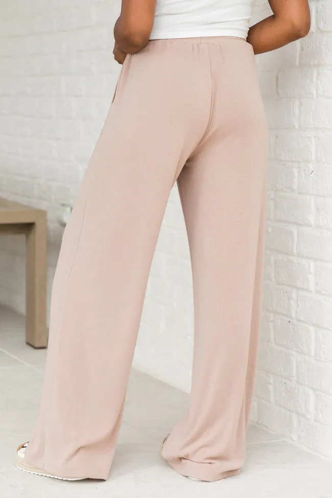 Quiet Mornings Tan Lounge Pants sold by Pink Lily product image thumbnail 4
