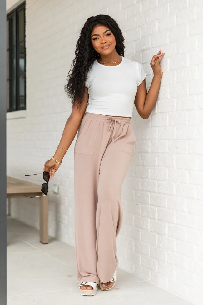 Quiet Mornings Tan Lounge Pants sold by Pink Lily product image thumbnail 2