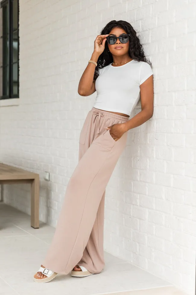 Quiet Mornings Tan Lounge Pants sold by Pink Lily product image thumbnail 3