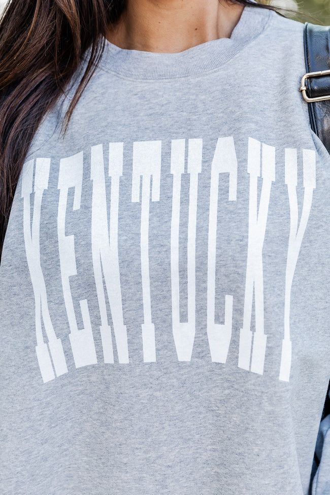 Kentucky Block Grey Oversized Graphic Sweatshirt sold by Pink Lily product image thumbnail 2