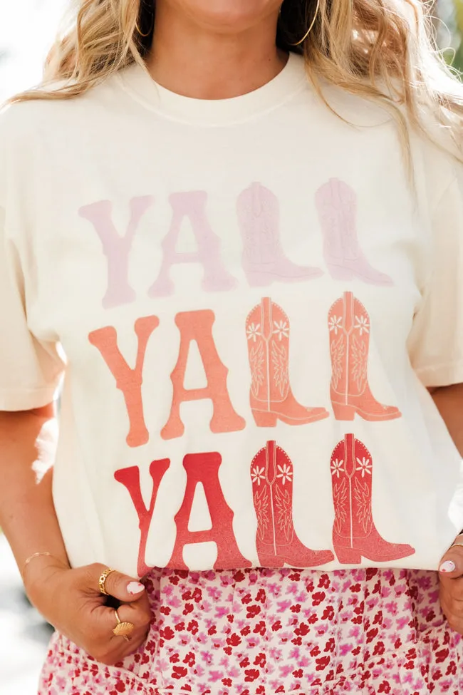 Y'all Ivory Comfort Color Graphic Tee Krista Horton X Pink Lily sold by Pink Lily product image thumbnail 2