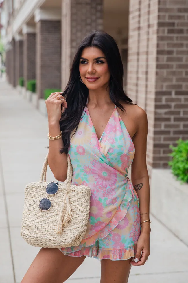 Finest Touch Wrap Skort Romper FINAL SALE sold by Pink Lily