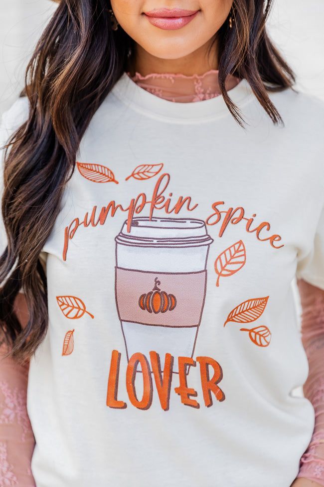 Pumpkin Spice Lover Ivory Graphic Tee sold by Pink Lily product image thumbnail 3