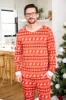 Mens Home For The Holidays Red Christmas Print Pajama Top FINAL SALE sold by Pink Lily
