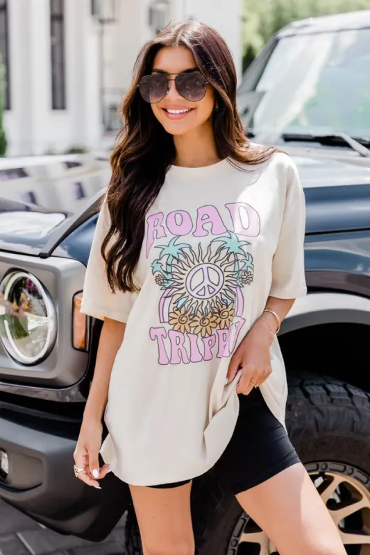Road Trippin Soft Cream Graphic Tee sold by Pink Lily