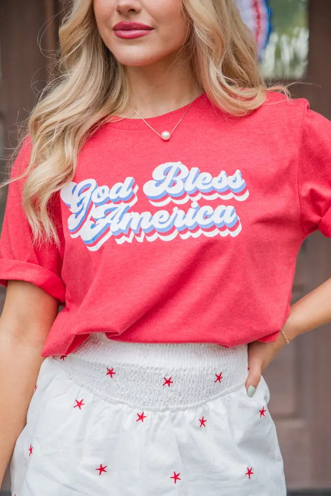 God Bless America Graphic Vintage Red Tee SALE sold by Pink Lily product image thumbnail 3
