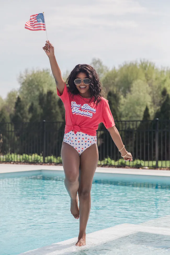 God Bless America Graphic Vintage Red Tee SALE sold by Pink Lily product image thumbnail 2