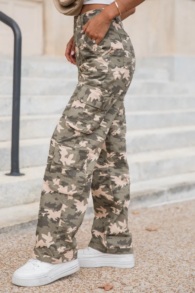 Can't You See Olive Camo Cargo Pants FINAL SALE sold by Pink Lily product image thumbnail 4