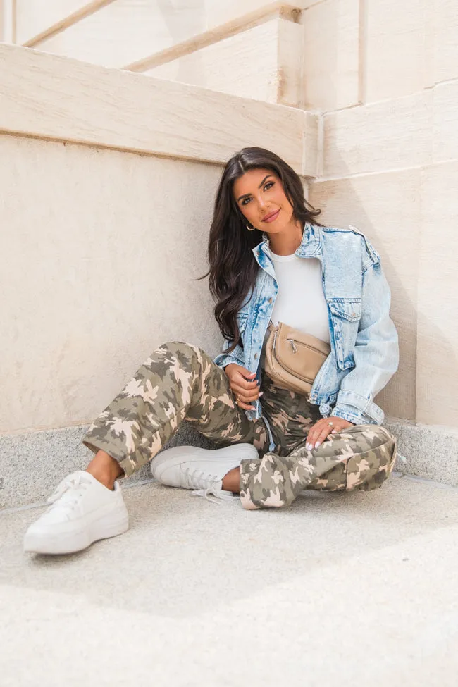 Can't You See Olive Camo Cargo Pants FINAL SALE sold by Pink Lily product image thumbnail 3