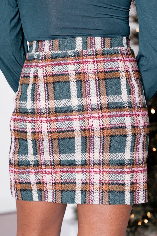 All Wrapped Up Green Plaid Mini Skirt FINAL SALE sold by Pink Lily product image thumbnail 4