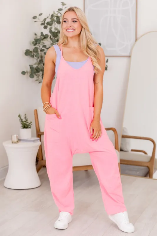Day In The Life Neon Pink Jumpsuit FINAL SALE sold by Pink Lily
