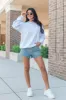 Vote For The Cocktail Party White Oversized Graphic Sweatshirt sold by Pink Lily