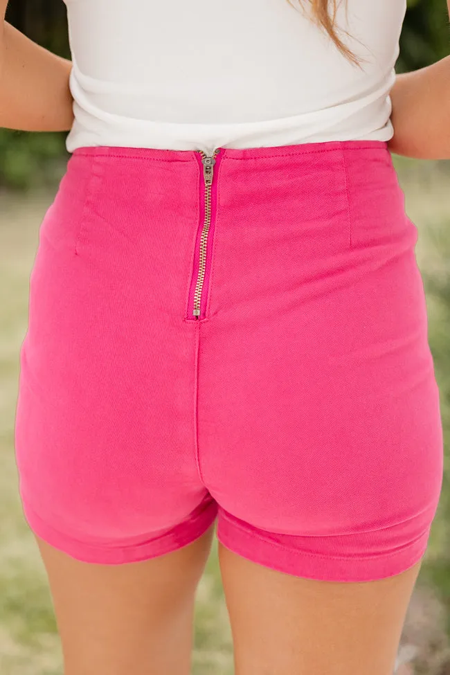With A Twist Pink Denim Skort sold by Pink Lily product image thumbnail 4