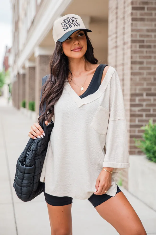 Small Town Smoke Show Black and Khaki Trucker Hat sold by Pink Lily product image thumbnail 5