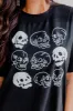Skulls Black Oversized Graphic Tee sold by Pink Lily