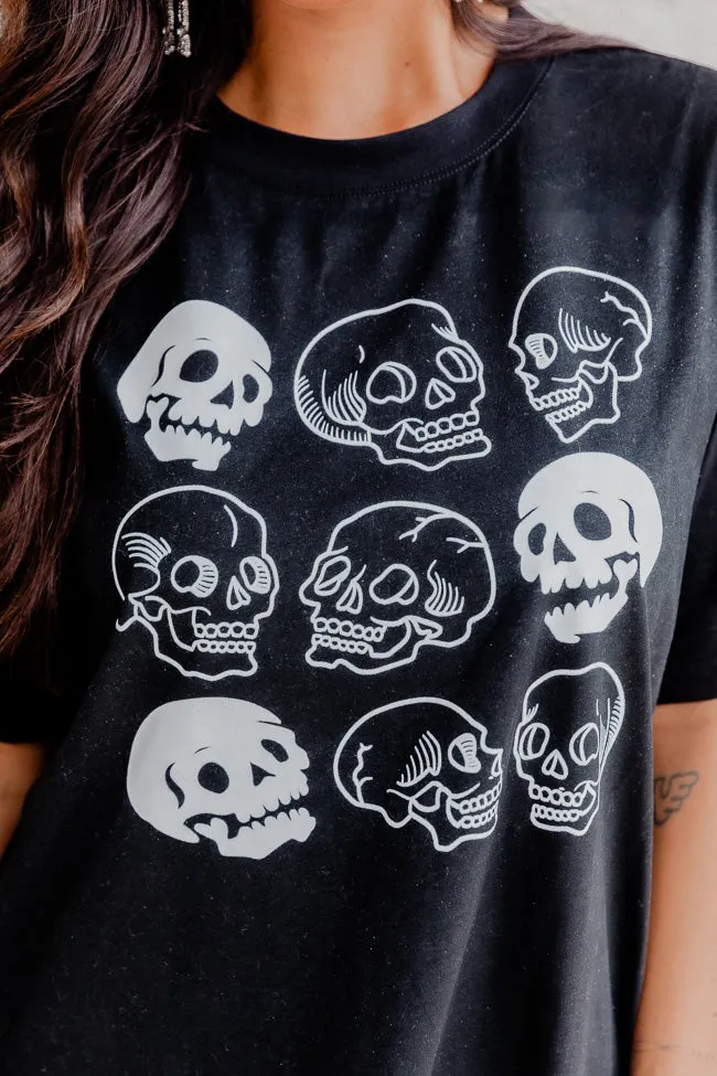 Skulls Black Oversized Graphic Tee sold by Pink Lily product image thumbnail 3