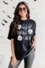 Skulls Black Oversized Graphic Tee sold by Pink Lily